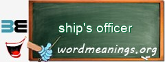 WordMeaning blackboard for ship's officer